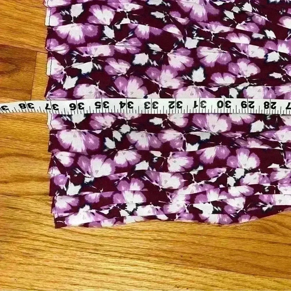 NWOT Banana Republic Ginko Acordian Pleat Floral Midi Dress sz 4 - Picture 5 of 6